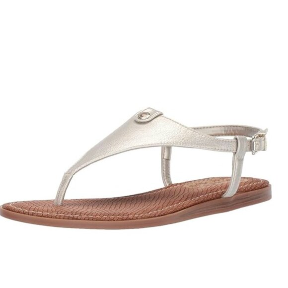 Circus by Sam Edelman Women's Carolina Silver Flat Sandal Size 5M - Picture 3 of 11